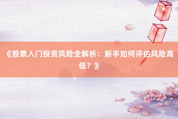 《股票入门投资风险全解析:新手如何评估风险高低?》