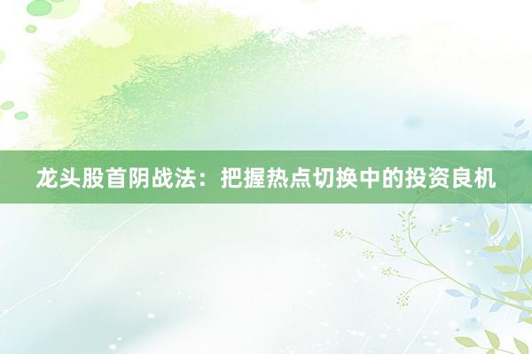 龙头股首阴战法：把握热点切换中的投资良机