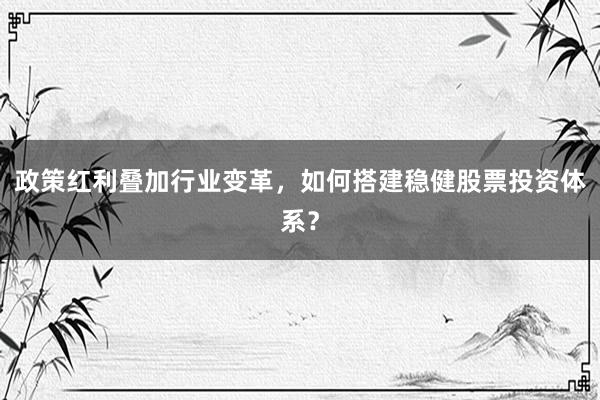 政策红利叠加行业变革，如何搭建稳健股票投资体系？