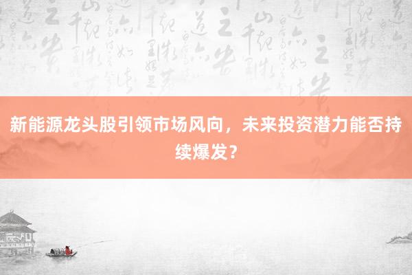 新能源龙头股引领市场风向，未来投资潜力能否持续爆发？