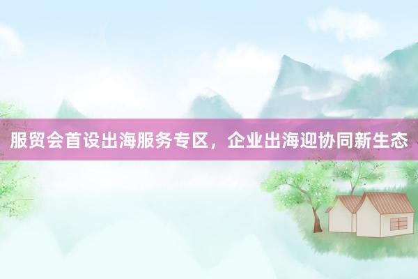 服贸会首设出海服务专区，企业出海迎协同新生态