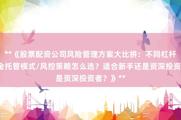 **《股票配资公司风险管理方案大比拼：不同杠杆比例/资金托管模式/风控策略怎么选？适合新手还是资深投资者？》**