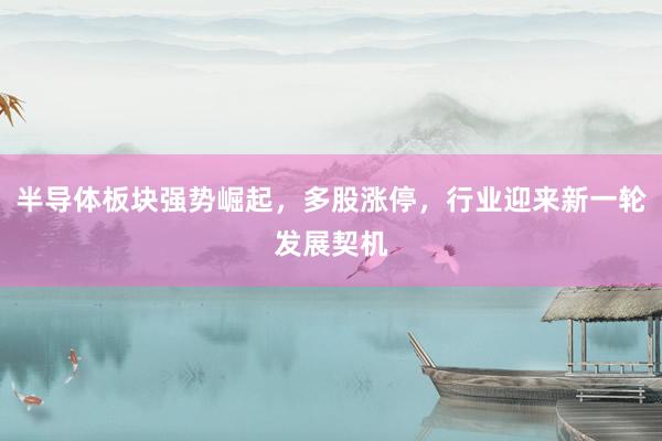 半导体板块强势崛起,多股涨停,行业迎来新一轮发展契机